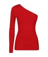 Victoria Beckham One Shoulder Top In Red