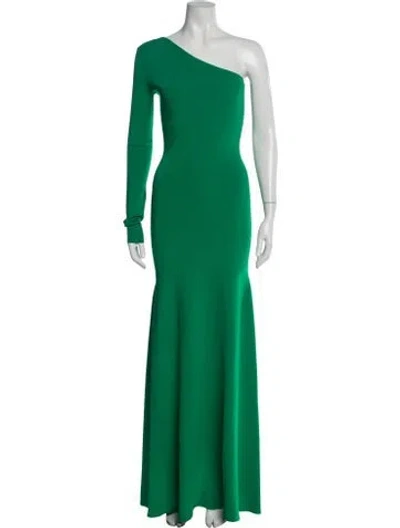 Pre-owned Victoria Beckham One-shoulder Long Dress W/ Tags In Green