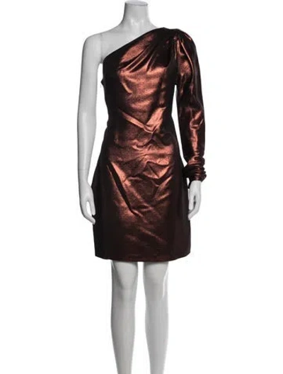 Pre-owned Victoria Beckham One-shoulder Mini Dress In Red