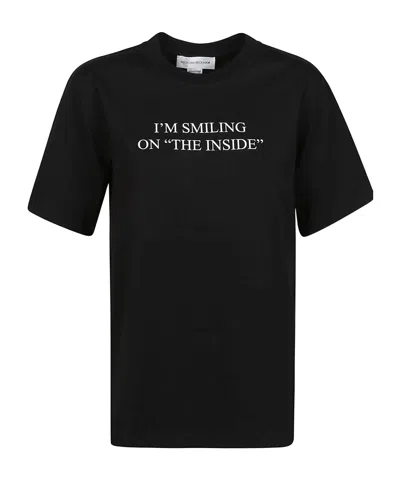 VICTORIA BECKHAM OPEN-NECKED BLACK SHIRT