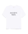 Victoria Beckham White 'david's Wife' Slogan T-shirt In White