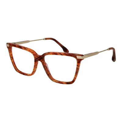 Victoria Beckham Orange Metal & Plastic Glasses (frames) In Red