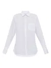 Victoria Beckham White Cotton Shirt With Back Detail In White