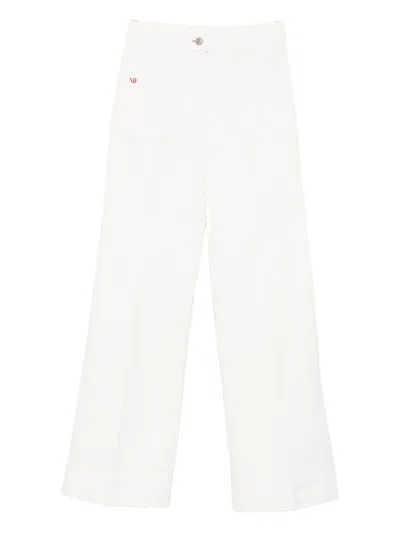 Victoria Beckham Organic-cotton Straight-leg Jeans In White