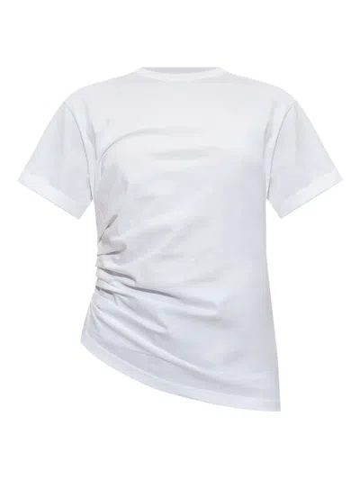 Victoria Beckham Inverted-pleats Cotton T-shirt In White