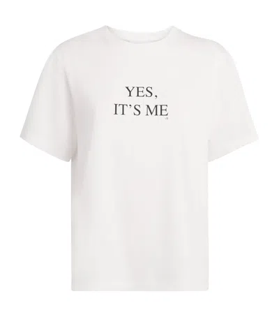 Victoria Beckham Organic Cotton Yes It's Me T-shirt In Red