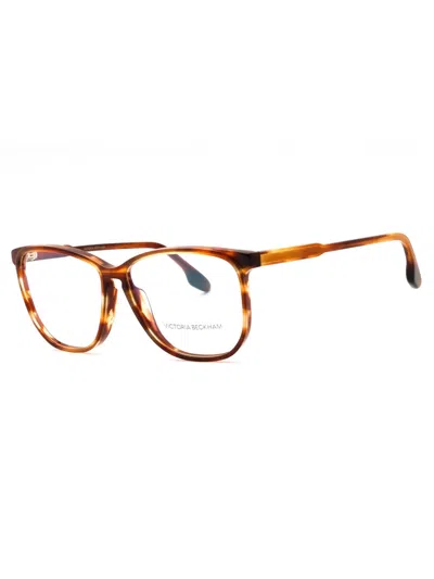 Victoria Beckham Oval Eyeglasses With Modern Design In Brown
