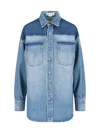 Victoria Beckham Women Camicia In Denim Schiarito In Denim