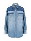 Victoria Beckham Women Camicia In Denim Schiarito In Blue