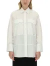 Victoria Beckham Women's Oversize Pocket Shirt In White