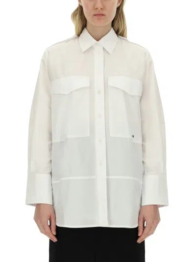 Victoria Beckham Oversize Pocket Shirt In Neutral
