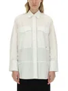 Victoria Beckham Women's Oversize Pocket Shirt In White