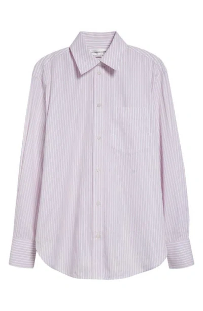 Victoria Beckham Oversize Stripe Button-up Shirt In Multi