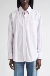 Victoria Beckham Oversize Stripe Button-up Shirt In Multi