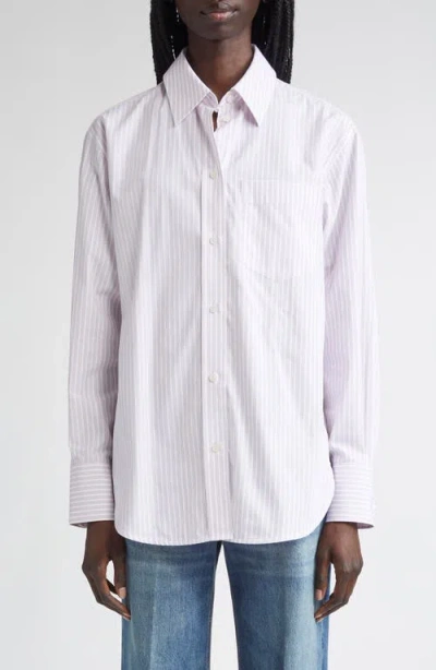 Victoria Beckham Oversize Stripe Button-up Shirt