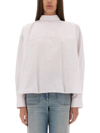 VICTORIA BECKHAM VICTORIA BECKHAM OVERSIZED BLOUSE WITH KNOTTED COLLAR