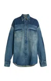 Victoria Beckham Women Camicia In Denim Schiarito In Medium Wash