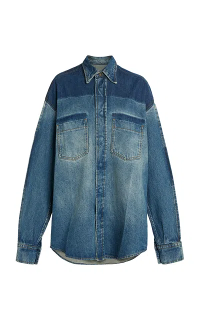 Victoria Beckham Women's Oversized Denim Shirt In Blue