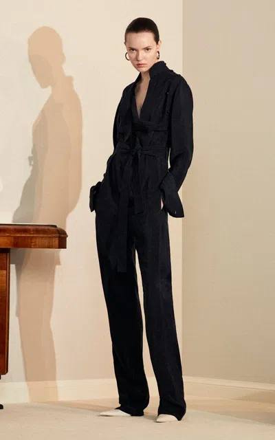 Victoria Beckham Oversized Jumpsuit In Black