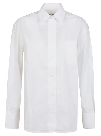Victoria Beckham Oversized Long Sleeve Shirt In White