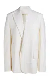 Victoria Beckham Oversized Notch Lapel Jacket In White