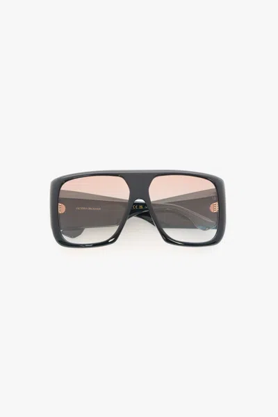 Victoria Beckham Oversized Soft Square Acetate Frame In Blue In Brown