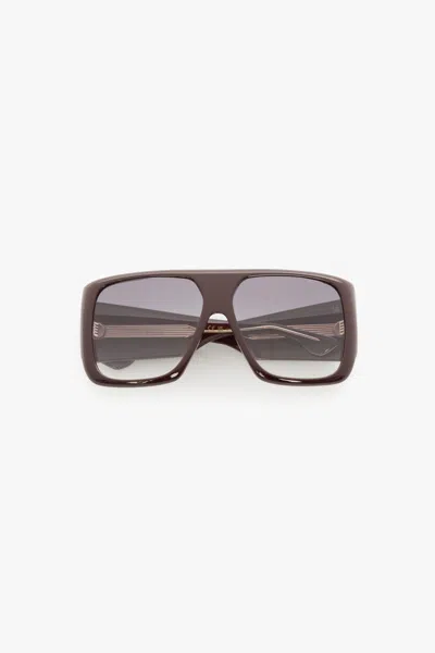 Victoria Beckham Oversized Soft Square Acetate Frame In Burgundy