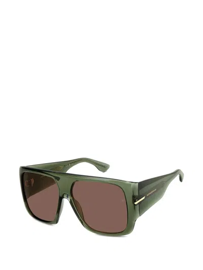 Victoria Beckham Oversized Square-frame Sunglasses In Green