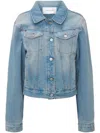 Victoria Beckham Long-sleeved Denim Coat In Blue