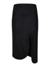 Victoria Beckham Padded Tube Detail Skirt In Grey