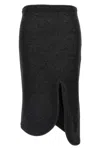 Victoria Beckham Padded Tube Detail Skirt In Black