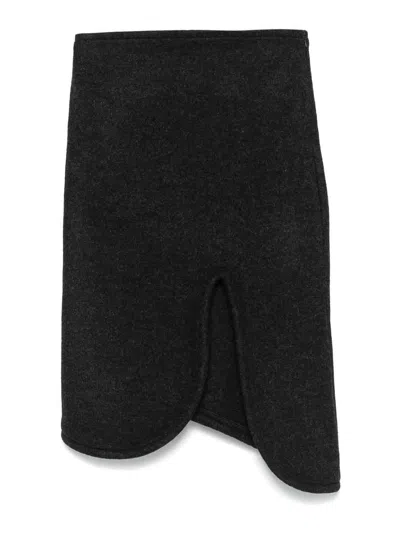 VICTORIA BECKHAM FALDA SEMILARGA - GRIS
