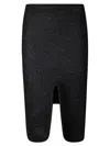 Victoria Beckham Padded Tube Detail Skirt In Charcoal