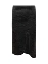 Victoria Beckham Padded Tube Detail Skirt In Grey