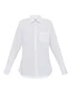Victoria Beckham White Cotton Shirt With Back Detail In White