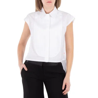Victoria Beckham Panel-detail Sleeveless Shirt In White