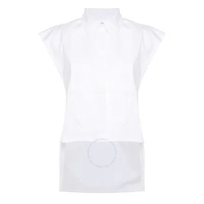 Victoria Beckham Panel-detail Sleeveless Shirt In White
