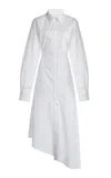 Victoria Beckham Paneled Cotton Midi Shirt Dress In White