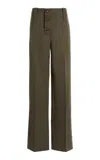 Victoria Beckham Paneled Utility Trousers In Green