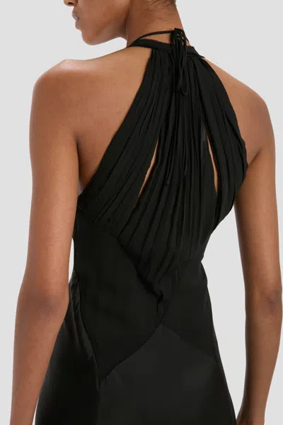 Victoria Beckham Panelled Cami Gown In Black