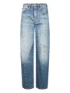 Victoria Beckham Straight-leg Blue Denim Jeans With Mid-rise Waist In Blue