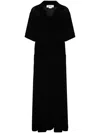 Victoria Beckham Panelled Knitted Dress In Black