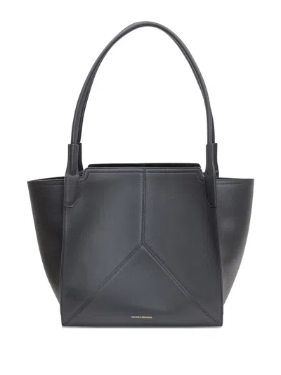 Victoria Beckham Panelled Leather Tote Bag In Black