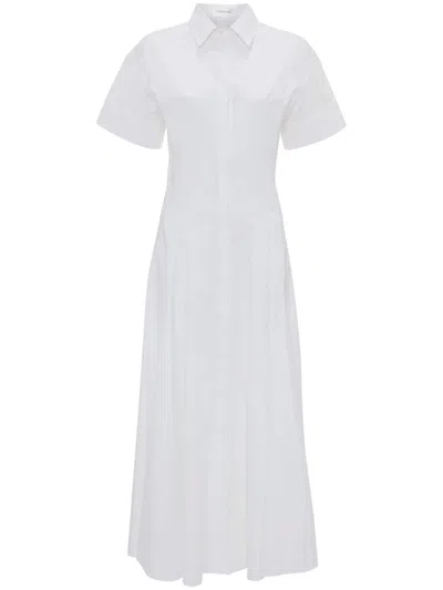 Victoria Beckham Panelled Shirt Dress In White