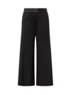 Victoria Beckham Side Panel Wool-blend Wide-leg Pants