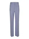 Victoria Beckham Alina Trouser With Front And Back Pockets In Azul