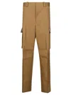 Victoria Beckham Tan Relaxed Cargo Trousers In Brown