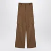 Victoria Beckham Tobacco-coloured Cotton Cargo Trousers Women In Brown