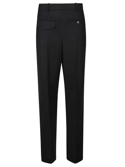Victoria Beckham Reverse Front Tailored Trousers In Black