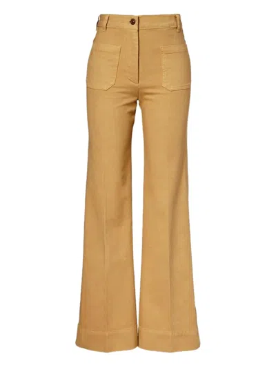 VICTORIA BECKHAM PATCH-POCKET FLARED JEANS
